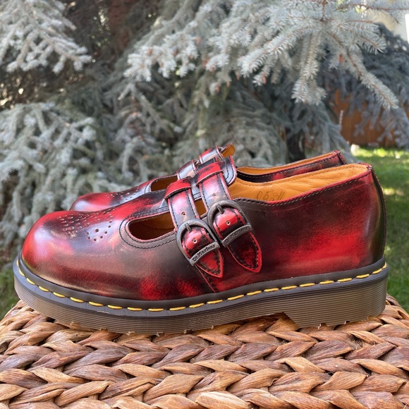 Dr. Martens Shoes - NEW Dr Martens Vintage Dead Stock Rare Oxblood color Y2K Double Strap Mary Jane